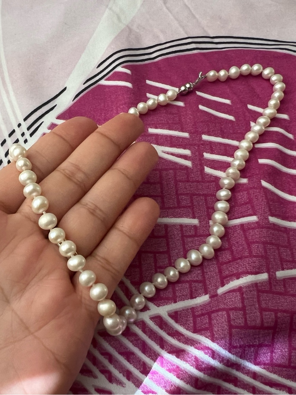 Classic White Pearl Necklace - Elegant Women's Jewelry